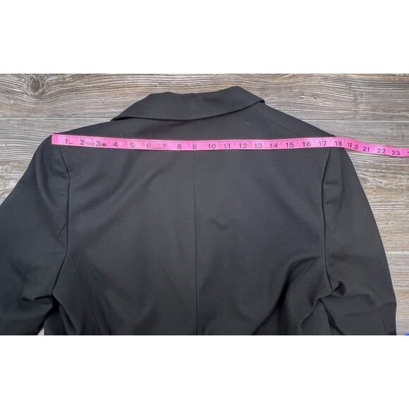 Lauren Ralph Lauren Black Classic Blazer Womens 2X Leopard Lining Career Office - Picture 10 of 12